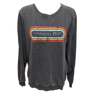 Zyia Dream Big Graphic distressed Sweatshirt size L